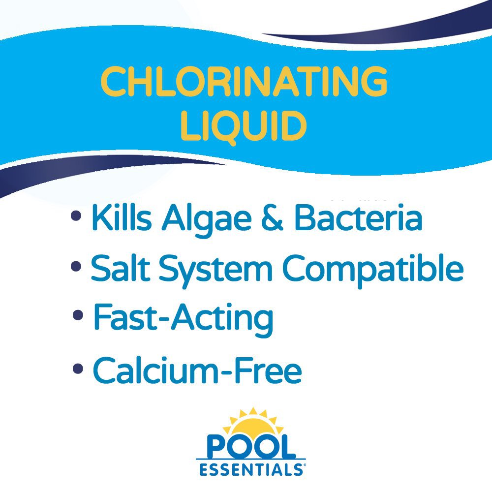 Pool Essentials Chlorinating Liquid for Swimming Pools, 1 Gallon