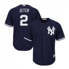 Men & Youth New York Yankees #2 Derek Jeter Cool Base Stitched Navy Blue Jersey