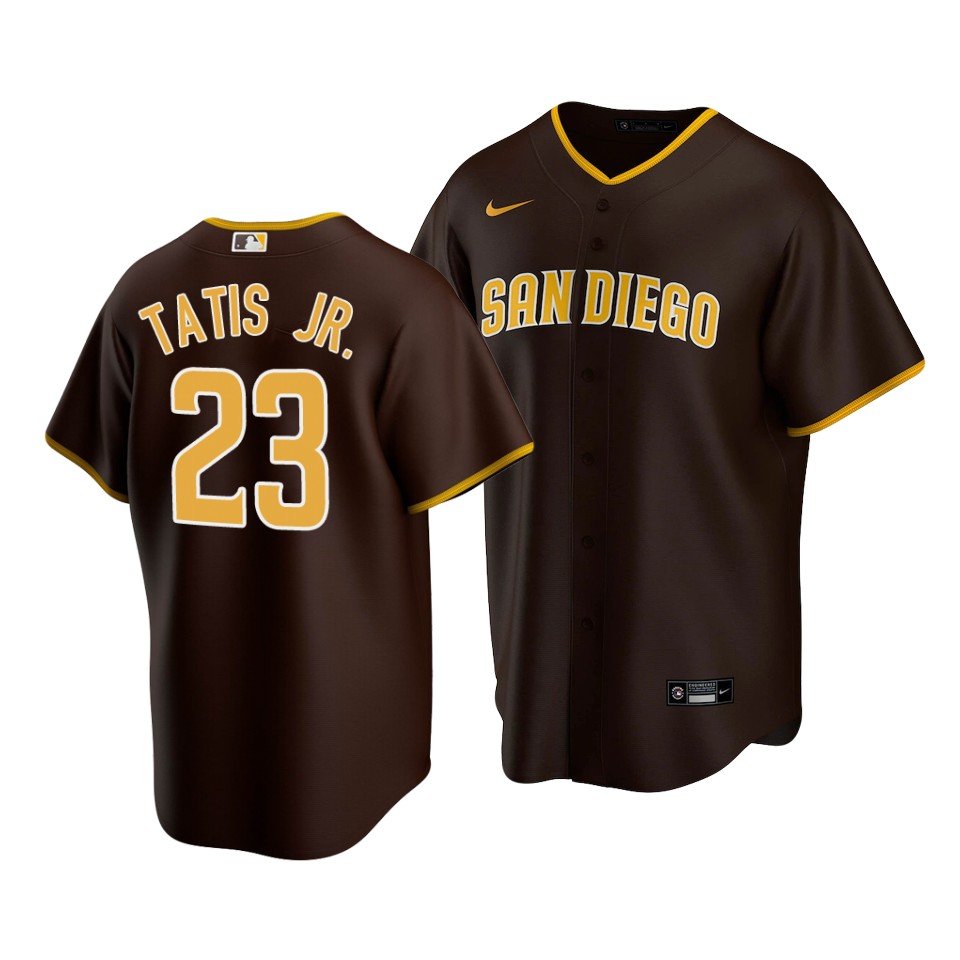 Men & Youth San Diego Padres #23 Fernando Tatis Jr. Cool Base Brown Jersey