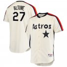 Men & Youth Kids #27 Jose Altuve Houston Astros Cooperstown Collection Cream Jersey