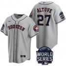 Men & Youth Kids #27 Jose Altuve Houston Astros 2021 World Series Champion Gray Road Jersey
