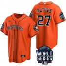 Men & Youth Kids #27 Jose Altuve Houston Astros 2021 World Series Champion Orange Jersey