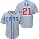 Men's #21 Sammy Sosa Chicago Cubs Cool Base Gray Jersey