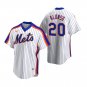 Men & Youth #20 Pete Alonso New York Mets Cool Basse Cooperstown White Pinstripe Jersey