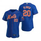 Men & Youth #20 Pete Alonso New York Mets Flex Base Royal Blue Alternate Jersey