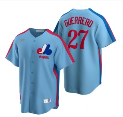 Men's #27 Vladimir Guerrero JR. Toronto Blue Jays Montreal Expos Blue Jersey