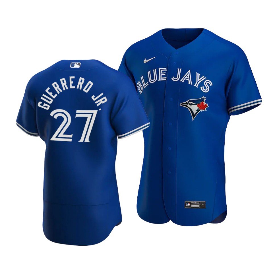 Men & Youth #27 Vladimir Guerrero JR. Toronto Blue Jays Flex Base Royal Blue Jersey