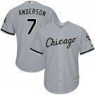 Men & Youth #7 Tim Anderson Chicago White Sox Cool Base Gray Road Jersey