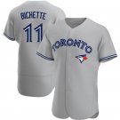 Men & Youth #11 Bo Bichette Toronto Blue Jays Flex Base Gray Road Jersey