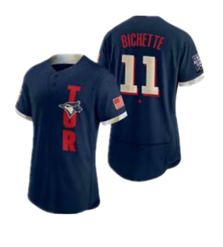 Men & Youth #11 Bo Bichette Toronto Blue Jays Cool Base 2021 All-Star Game Navy Blue Jersey