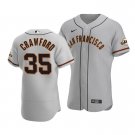 Men & Youth #35 Brandon Crawford San Francisco Giants Flex Base Gray Jersey