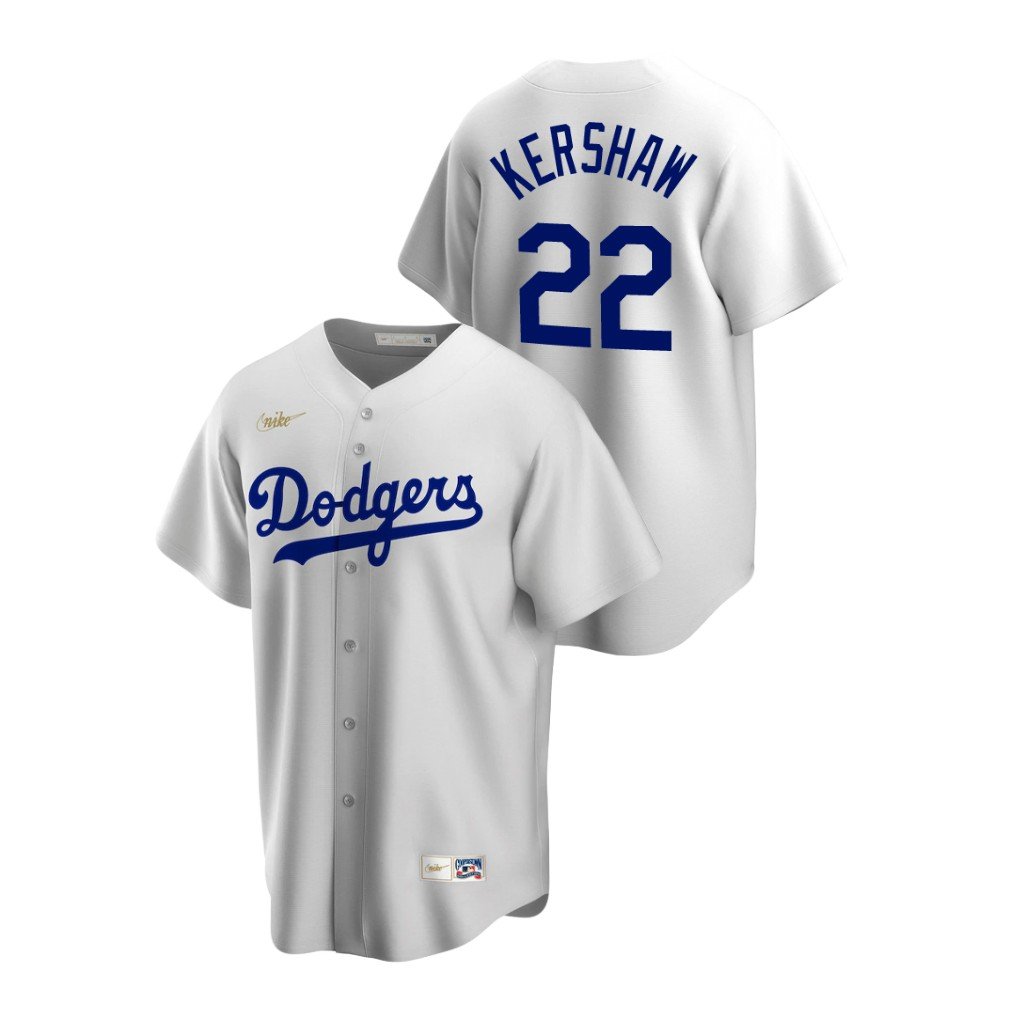 Men & Youth #22 Clayton Kershaw Los Angeles Dodgers Cool Base White Home Jersey