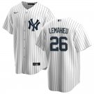 Men & Youth #26 DJ LeMahieu New York Yankees Cool Base White Pinstripe Home Jersey