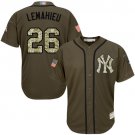 Men & Youth #26 DJ LeMahieu New York Yankees Cool Base Salute to Service Olive Jersey