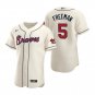 Men & Youth Kids #5 Freddie Freeman Atlanta Braves Flex Base Cream Alternate Jersey