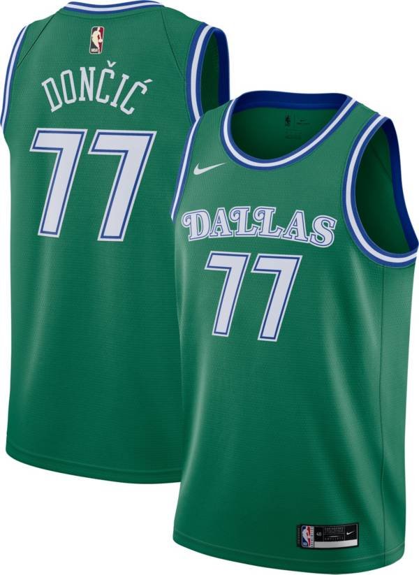 Men & Youth #77 Luka Doncic Dallas Mavericks Classics Edition Green Jersey