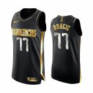 Men's #77 Luka Doncic Dallas Mavericks Black Golden Edition Jersey