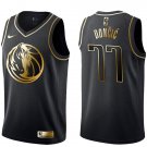 Men's #77 Luka Doncic Dallas Mavericks Black Golden Edition Jersey