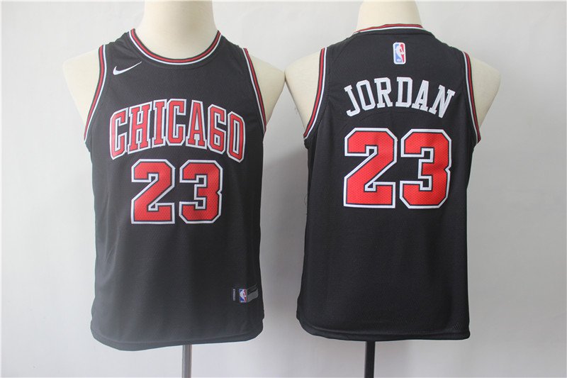 Youth Kids #23 Michael Jordan Chicago Bulls Black Jersey