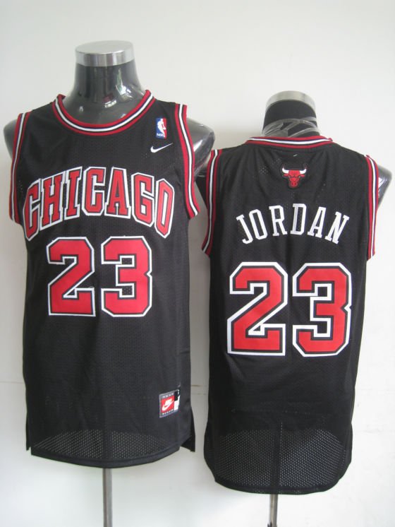 Men's #23 Michael Jordan Chicago Bulls Stitched Black Jersey
