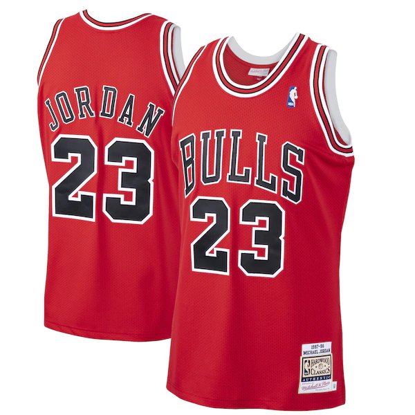 Men's #23 Michael Jordan Chicago Bulls Throwback Red Jersey