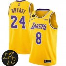 Men & Youth Kobe Bryant Los Angeles Lakers #8 & 24 Icon Edition Jersey Yellow