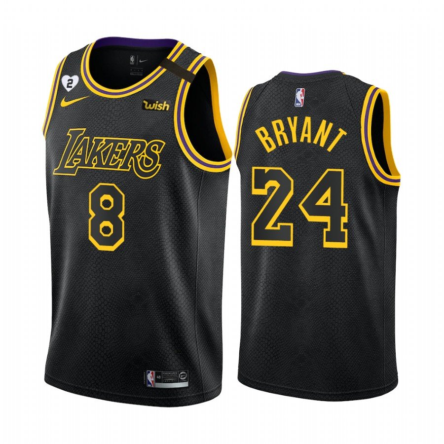 Men & Youth Kobe Bryant Los Angeles Lakers #8 & 24 City Edition Black Jersey