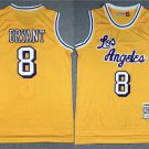 Men's #8 Kobe Bryant Lakers Throwback Edition Yellow Jersey