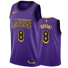 Men & Youth #8 Kobe Bryant Los Angeles Lakers City Edition Purple Pinstripe Jersey