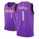 Men & Youth Phoenix Suns #1 Devin Booker City Edition Purple Jersey