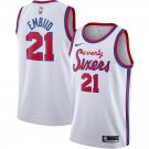 Men & Youth #21 Joel Embiid Philadelphia 76ers Hardwood Classics Edition White Jersey
