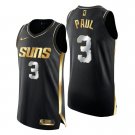Men's #3 Chris Paul Phoenix Suns Black Golden Edition Jersey