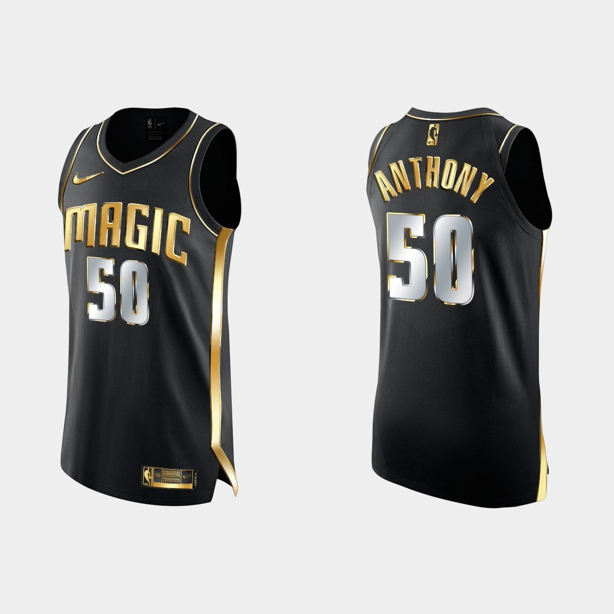 Men's #50 Cole Anthony Orlando Magic Black Golden Edition Jersey