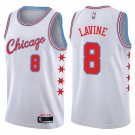 Men & Youth #8 Zach LaVine Chicago Bulls City Edition White Jersey