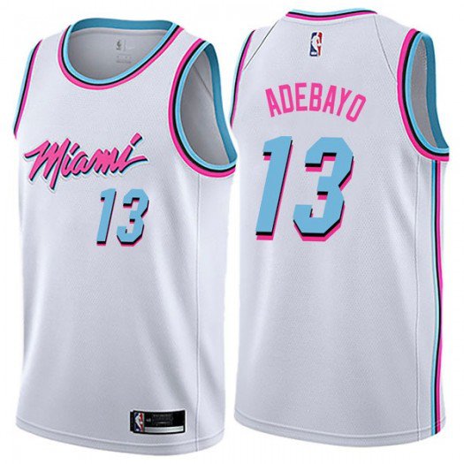 Men & Youth #13 Bam Adebayo Miami Heat City Edition White Jersey