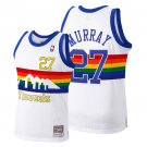 Men's #27 Jamal Murray Denver Nuggets Skyline Throwback Edition White Jersey
