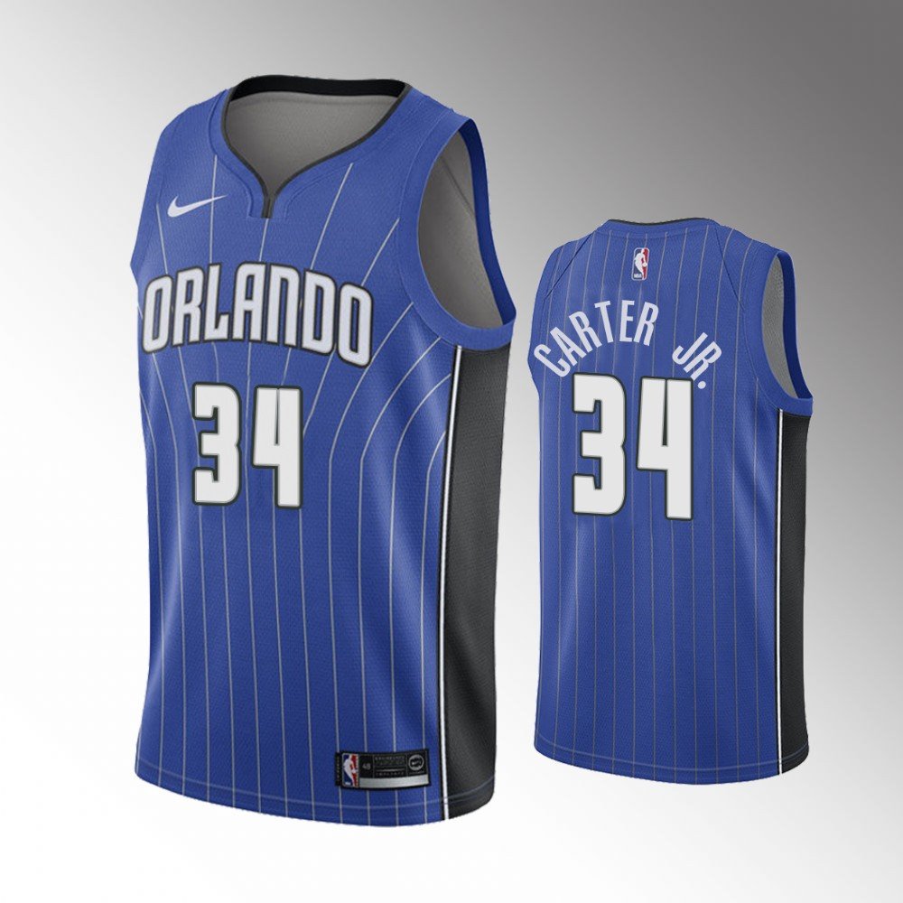 Men & Youth #34 Wendell Carter Jr. Orlando Magic Icon Edition Blue Jersey