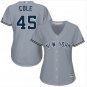 Women's #45 Gerrit Cole New York Yankees Cool Base Gray Jersey