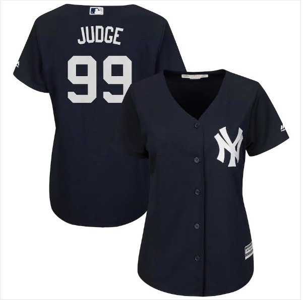Women's #99 Aaron Judge New York Yankees Alternate Cool Base Navy Blue Jersey