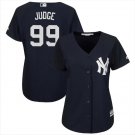 Women's #99 Aaron Judge New York Yankees Alternate Cool Base Navy Blue Jersey