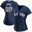 Women's #99 Aaron Judge New York Yankees Alternate Navy Blue Alternate Jersey