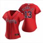 Women's #13 Ronald Acuna Jr. Atlanta Braves Cool Base Red Alternate Jersey