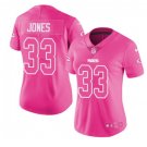 Women's #33 Aaron Jones Green Bay Packers Color Rush Limited Pink Jersey