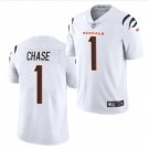 Men & Youth #1 Ja'Marr Chase Cincinnati Bengals Stitched Vapor Limited White Jersey