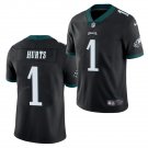 Men & Youth #1 Jalen Hurts Philadelphia Eagles Vapor Limited Black Jersey