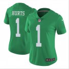 Women's #1 Jalen Hurts Philadelphia Eagles Vapor Limited Green Jersey