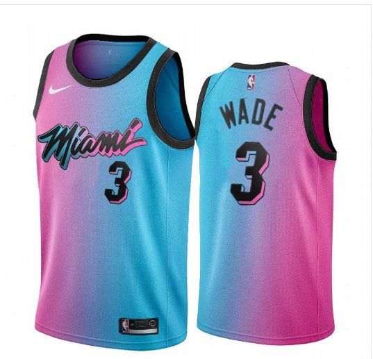 Men & Youth #3 Dwyane Wade Miami Heat  City Edition Blue Jersey