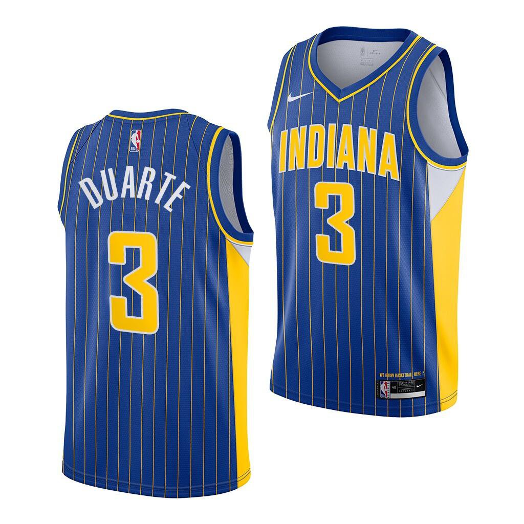 Men & Youth #3 Chris Duarte Indiana Pacers City Edition Blue Jersey
