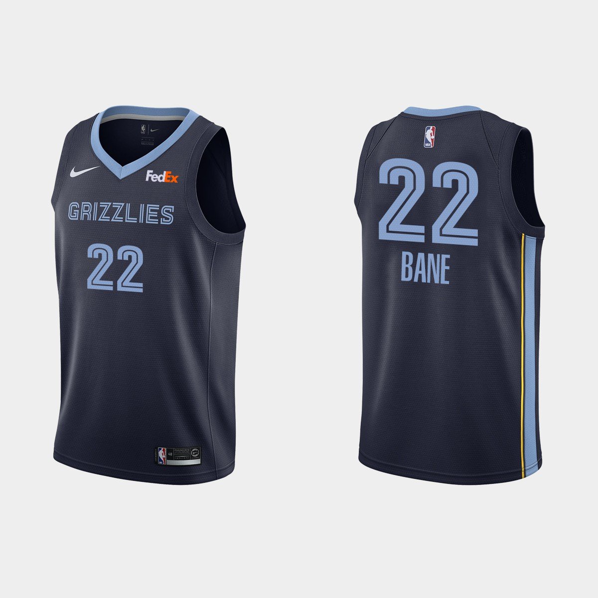 Men & Youth Kids #22 Desmond Bane Memphis Grizzlies Icon Edition Navy Jersey