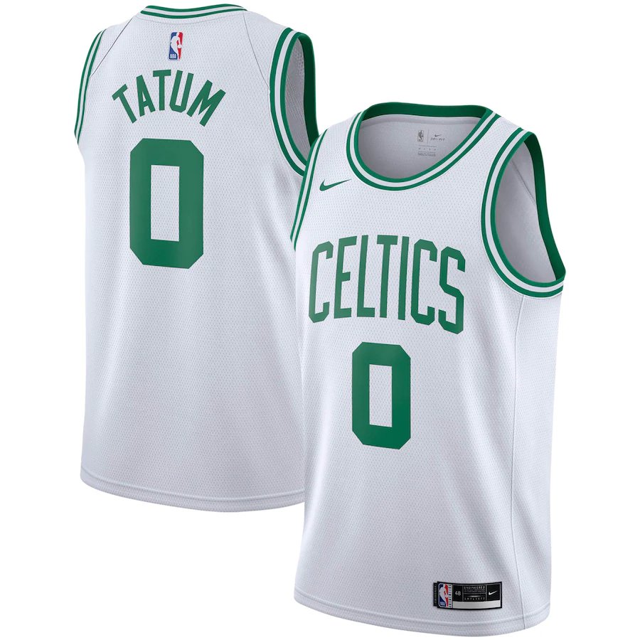 Men & Youth #0 Jayson Tatum Boston Celtics Association Edition White Jersey